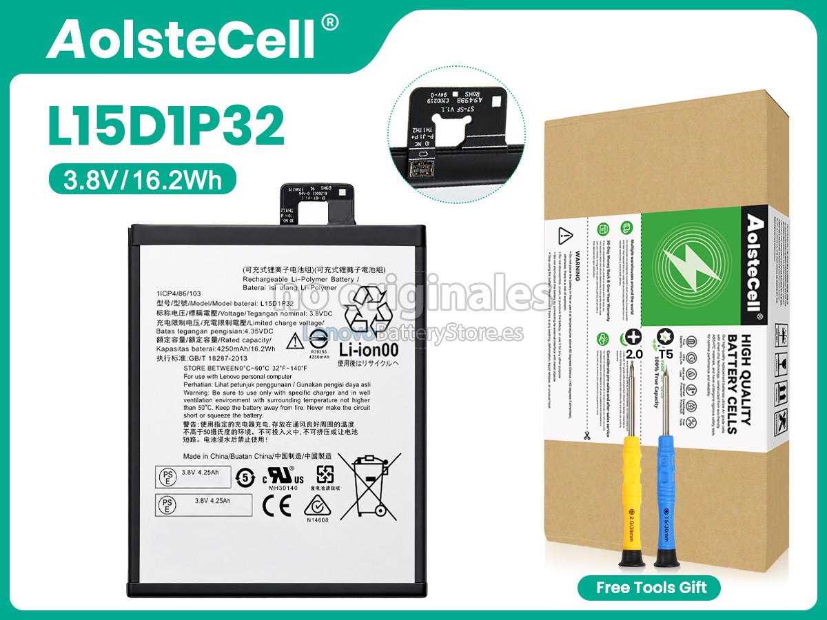 bateria para Lenovo L15D1P32