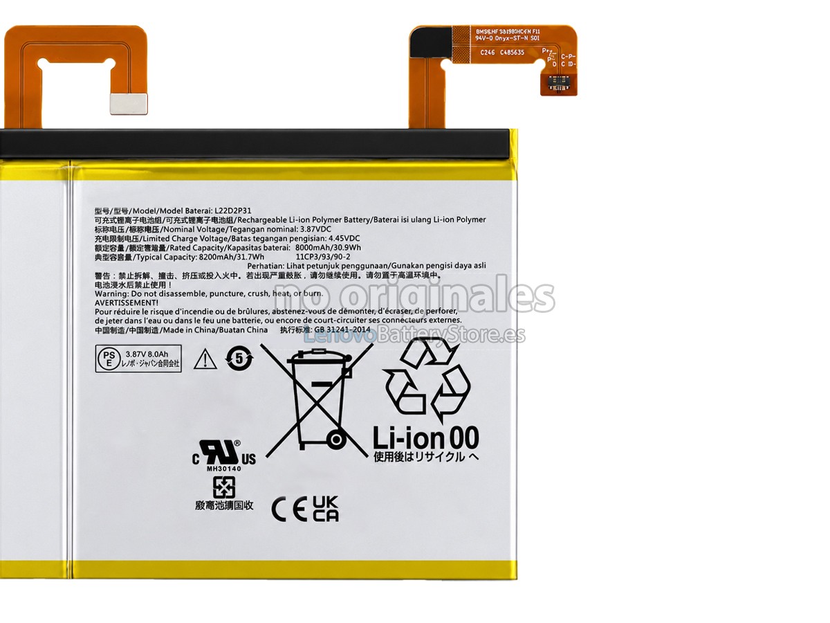 bateria para Lenovo TAB P11 PRO (2ND GEN) TB132FU-ZAB50101US