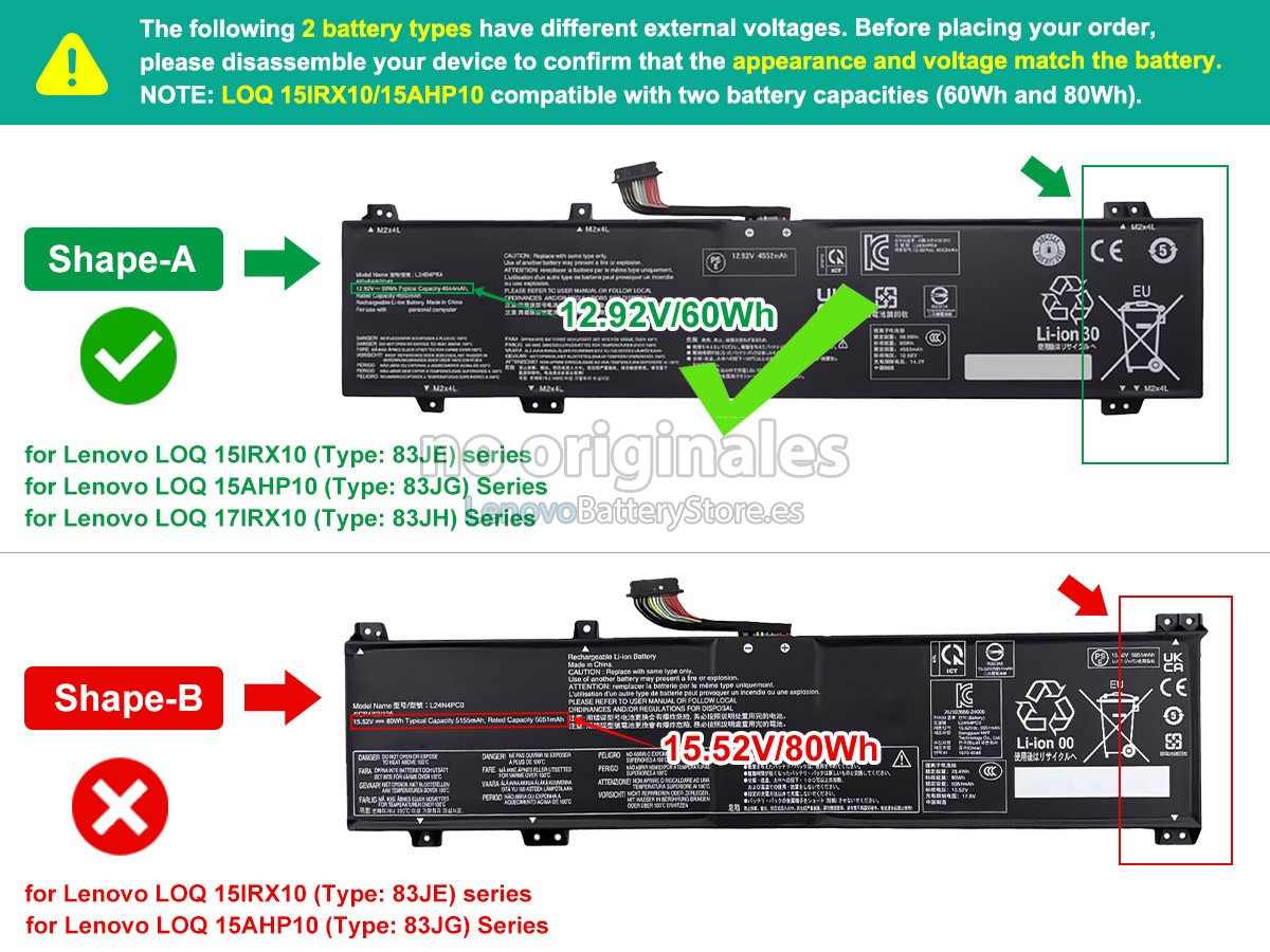 bateria para Lenovo LOQ 15IRX10-83JE012CMH